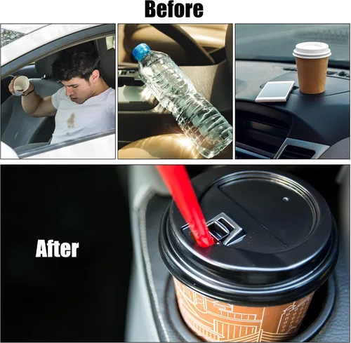 Miniatura 3 de X AUTOHAUX Soporte de vaso extraíble doble montado en tablero para Toyota T100 1993-1998 Reemplaza 55620-34010 Soporte de taza central para el panel