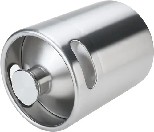 Miniatura 4 de Mini barril Growler 2L 64 Oz Barril de cerveza de acero inoxidable 304 Barril de cerveza de barril portátil de cerveza para la cocina casera cerveza