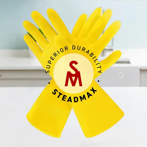 Miniatura 7 de SteadMax 3/6 Pairs Cleaning Gloves, Reusable Natural Rubber Dish Gloves, Non-Slip Gloves for Kitchen and Household