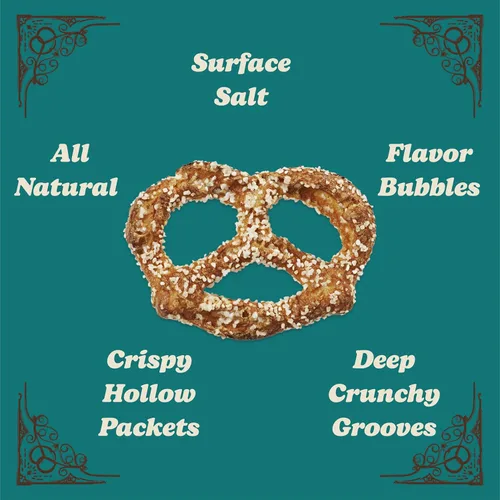 Miniatura 4 de Unique Snacks Pretzels extra de sal dividida, deliciosos horneados con estilo casero, certificado OU Kosher y sin OMG, sin sabor artificial, bolsas