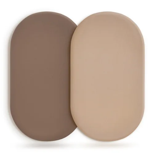Miniatura 16 de GRSSDER Juego de 2 sábanas ajustables elásticas ultra suaves para moisés, ajuste universal para moisés, colchón rectangular ovalado, elegantes Marrón