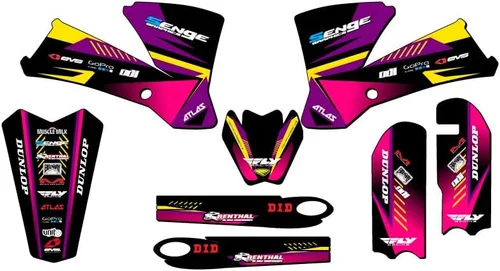 Miniatura 12 de Kit de base gráfica SX 105 SURGE Black Senge 2003-2005 compatible con KTM