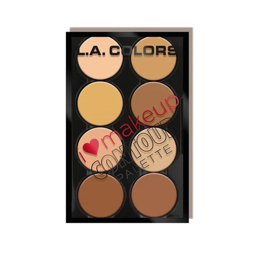 Miniatura 6 de L.A. Colors I Heart Makeup, paleta para contorno de maquillaje, Medio a oscuro