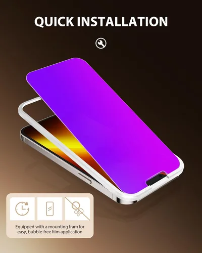 Miniatura 6 de PDDKISS Compatible con iPhone 13 Pro Max Protector de pantalla de privacidad/Protector de pantalla para iPhone 14 Plus de 6.7 pulgadas, degradado