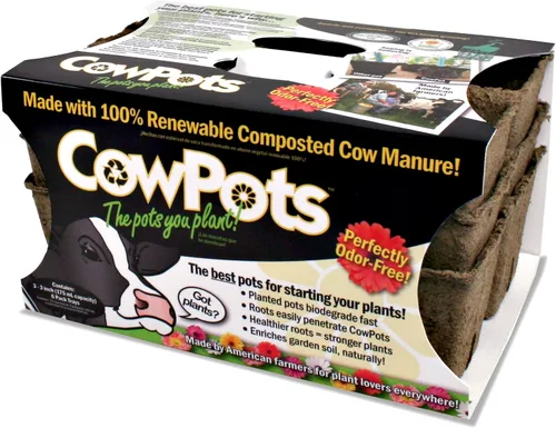 CowPots Sixcell Flats, Paquete de 3