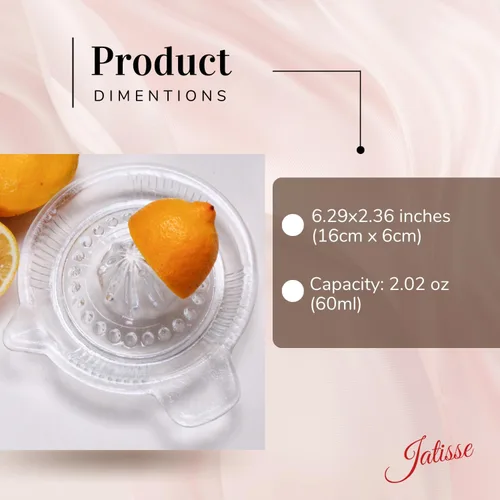 Miniatura 4 de Exprimidor de limón de vidrio, naranja, exprimidor manual de pomelo, exprimidor de cítricos pequeños, extractor manual de mano con mango y boquilla