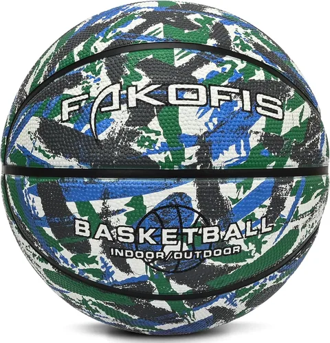 Miniatura 13 de Baloncesto para niños y niñas de 3/5 (22 pulgadas/27.5 pulgadas), baloncesto de goma de alta calidad para interiores y exteriores, para niños y azul