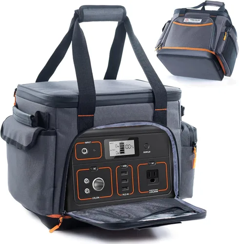 Miniatura 8 de Estuche de Transporte de Viaje Compatible con Jackery Explorer 300/240/160, Estuche de Almacenamiento de Estación de Energía Portátil con Fondo