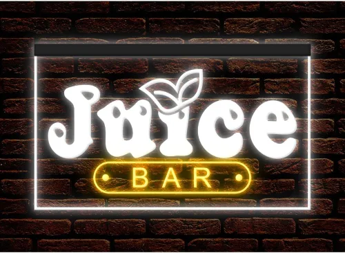 Miniatura 11 de 110034 OPEN Juice Bar Cafe Apple Orange Fruit Shop Display LED Letrero de neón con luz LED (12 x 8 pulgadas, morado)
