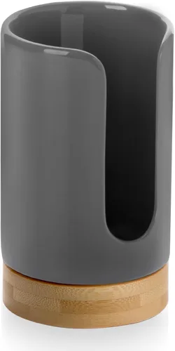 Miniatura 10 de Dispensador de tazas de baño de cerámica, soporte desechable de papel y plástico de 3 a 5 onzas, dispensador de tazas de enjuague bucal para baño