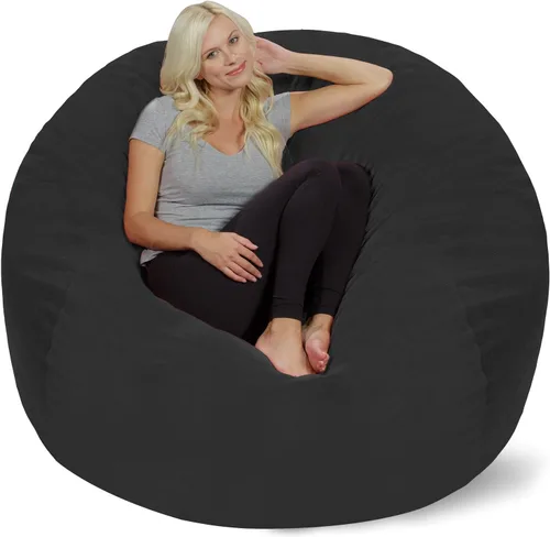 Miniatura 15 de Silla Chill Sack Bean Bag: muebles de espuma de memoria gigante y una tumbona grande. Gran sofá con gran cubierta de gamuza suave resistente al