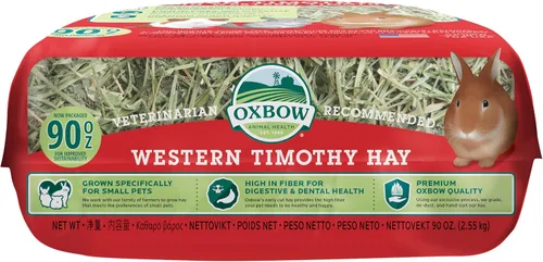 Miniatura 16 de Oxbow Western Timothy Hay, heno de conejillo de indias, suministros para conejitos de mascotas pequeñas, hierba natural para conejillo de indias