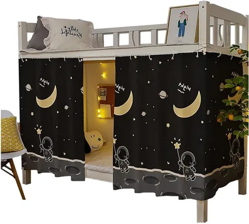 Miniatura 9 de Navhao 2 Paneles, Cortinas de Litera Inferior de Tela Dosel de Cama Cortinas para Estudiantes Redes de Sombreado para Cama Individual, 45.3*78.7
