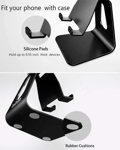Miniatura 5 de CreaDream Soporte Ajustable para Teléfono Celular, Soporte para Teléfono, Cuna, Base, Soporte, Soporte de Escritorio de Aluminio Compatible