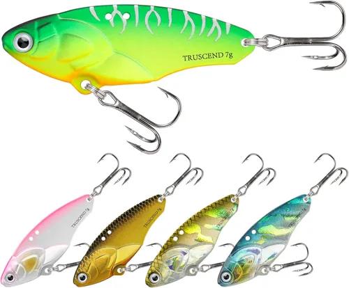 Miniatura 13 de TRUSCEND Cebos Giratorios de Pesca Swim o Jig para Agua Dulce y Salada, Señuelos de Pesca Rooster Tail para Trucha Lubina Lucioperca Crappie Salmón