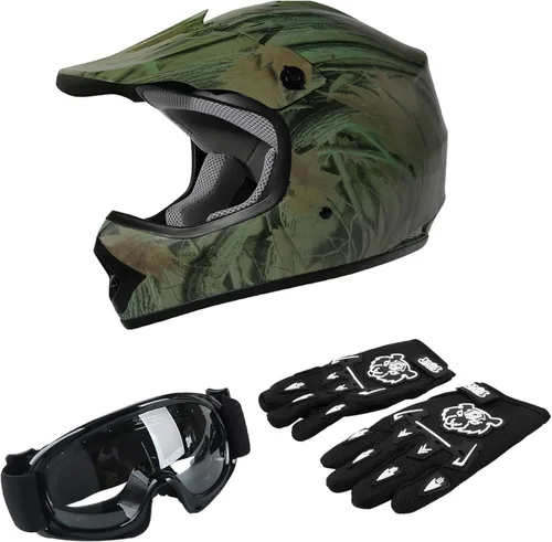 Miniatura 19 de TCT-MOTORPARTS DOT - Casco de motocross para niños y jóvenes, casco de cara completa para motocross, ATV, todoterreno, casco de cuatro ruedas, araña
