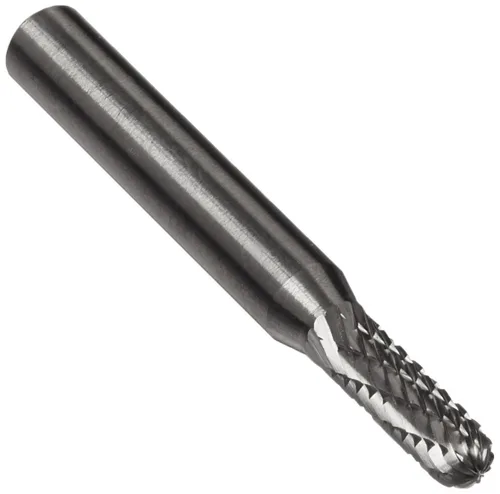 Miniatura 120 de Drill America SA-1 Rebaba de carburo/lima giratoria cilíndrica de doble corte para amoladora de troquel de 1/4" de diámetro x 5/8" de longitud