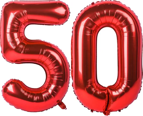 Miniatura 46 de Globo gigante de helio de 40 pulgadas, número 0 rojo, de poliéster, película de aluminio, 0-9, para niña y niño, autoinflable, dígito cero