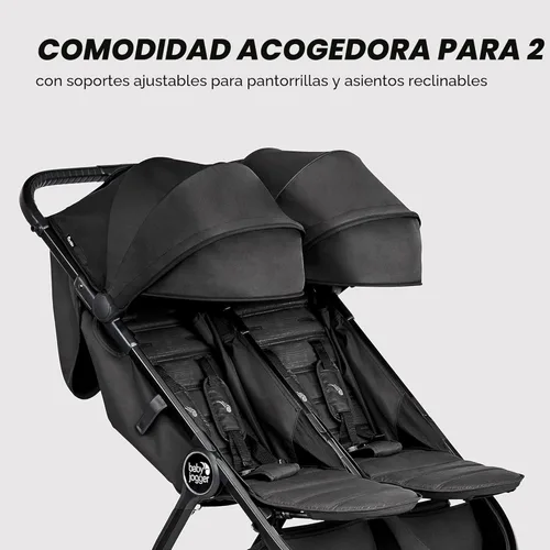 Miniatura 3 de Baby Jogger City Tour 2 Cochecito Doble Compacto y Elegante con Diseño para Gemelos con Características Fáciles de Maniobrar Ideal para Niños