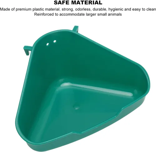 Miniatura 4 de Bandeja de arena de esquina, caja de arena para conejos, inodoro para mascotas, entrenador para hurones, conejos, chinchillas, ratas, conejillos