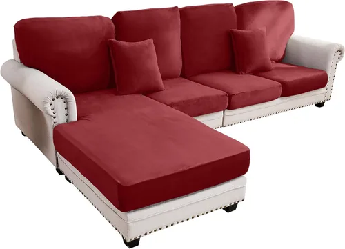 Miniatura 22 de Funda para Sofá de Terciopelo Elástico Funda de Cojín de Sofá 1 Pieza - Funda Deslizable Elástica Lavable para Asiento o Respaldo, Fundas de Asiento