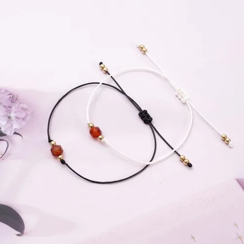 Miniatura 6 de Pulsera de cornalina cruda, pulsera ajustable, cristal, pulsera ajustable de oro