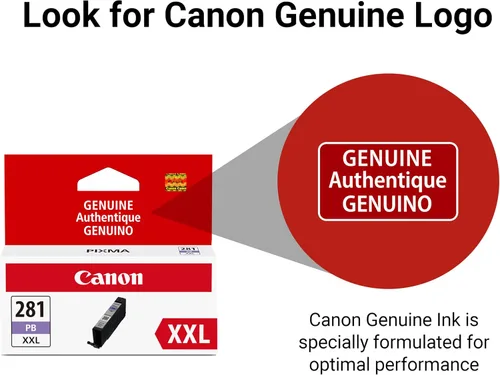 Miniatura 6 de Canon CLI-281 XXL Depósito de tinta azul fotográfico genuino*, compatible con impresoras de las series TS9120, TS8120, TS8220, TS8320 y TS6320 Azul