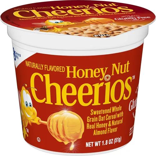 Miniatura 17 de Cheerios Taza de cereales para desayuno, sin gluten, cereales de una sola porción, 1.3 onzas (paquete de 12)