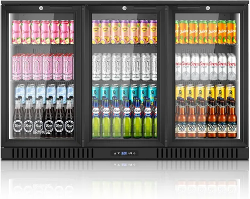 Miniatura 12 de ORYMUSE Refrigerador de bebidas de 20 pulgadas, refrigerador de bebidas para 145 latas con puerta de vidrio, enfriador de cerveza debajo