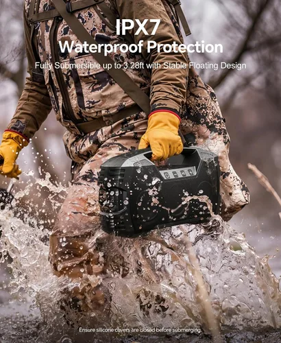 Miniatura 3 de Altavoz Bluetooth impermeable IPX7, 40 W (60 pico), altavoces inalámbricos portátiles con subwoofer, tiempo de reproducción de 32 horas, sonido