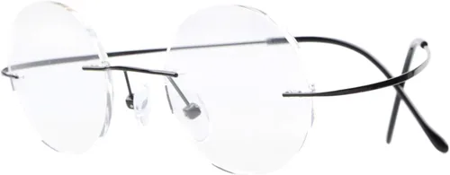 Miniatura 2 de CessBlu Anteojos de lectura circulares de titanio, lentes de lectura redondos sin montura flexibles para hombres y mujeres