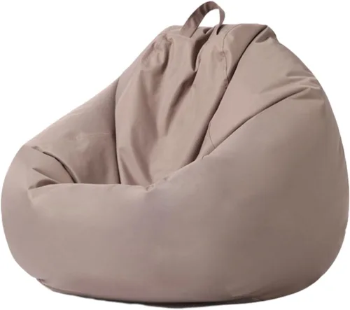 Morbuy Puf para niños y adultos (sin relleno), funda suave y perezosa para sofá cama, lavable, almacenamiento de gran tamaño para interiores y Marrón