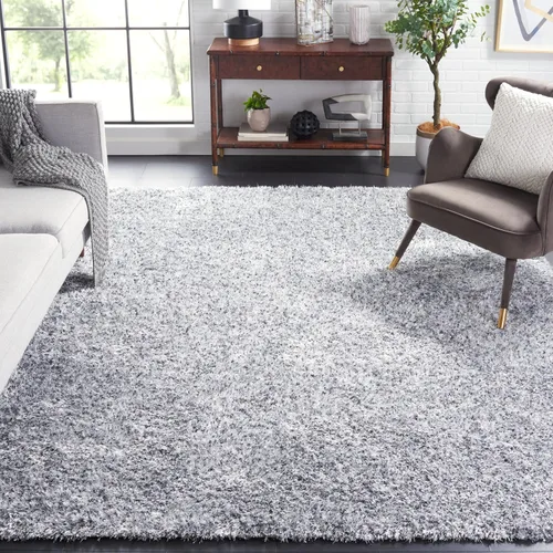 Miniatura 26 de SAFAVIEH Malibu Shag Collection - Alfombra decorativa, 3 x 5 pies, carbón, hecha a mano, sólida, 1.4 pulgadas de grosor, ideal para zonas de alto