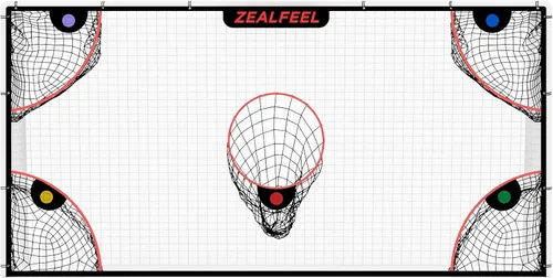 Miniatura 9 de ZEALFEEL Red de portería de fútbol, red de portería de 3,6 x 1,8 m con 5 zonas de puntuación para práctica de tiro y portería, malla antidesgarro, 3