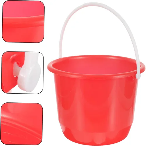 Miniatura 5 de Cubo de agua de plástico con asa, cubo multiusos portátil para jardinería en casa, playa y riego de perros, lavado ligero y duradero