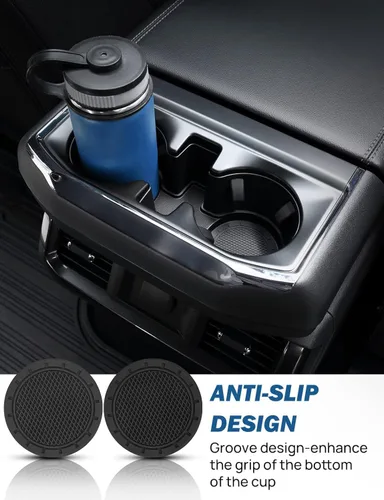 Miniatura 6 de JOYTUTUS – Posavasos para automóvil, 2 unidades, universales, antideslizantes, a prueba de golpes, inserto para portavasos de PVC, 7 cm, accesorios