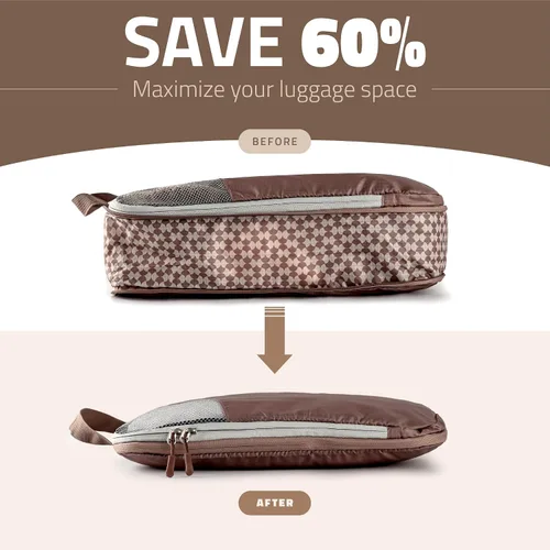 Miniatura 2 de Oriday Juego de 8 cubos de compresión para accesorios de viaje, bolsas expandibles para ropa, artículos de tocador, mochilas, elementos esenciales