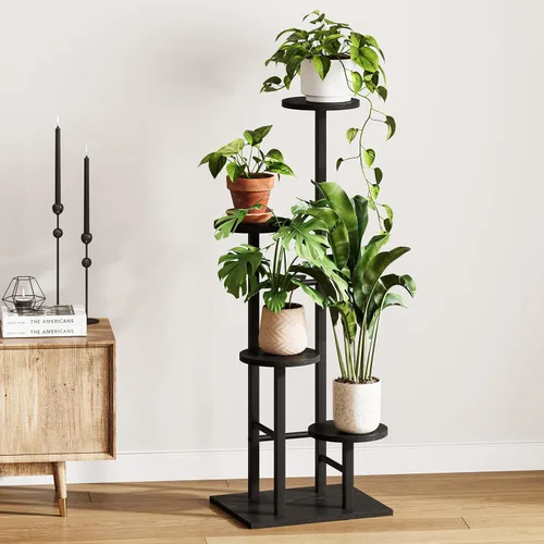 Miniatura 3 de Soporte para plantas de 5 niveles para interiores, estante esquinero para plantas, organizador de estantes para plantas, soporte de flores