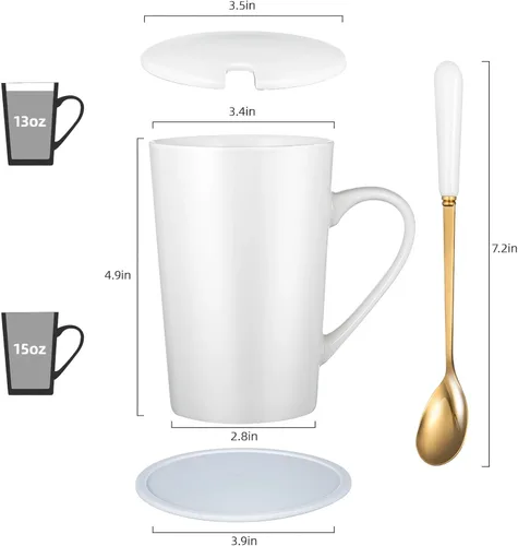 Miniatura 4 de Fullcci-15oz Creative Constellation Aquarius - Taza de café con capacidad para mejorar la taza de té para jugo de leche de cacao y agua
