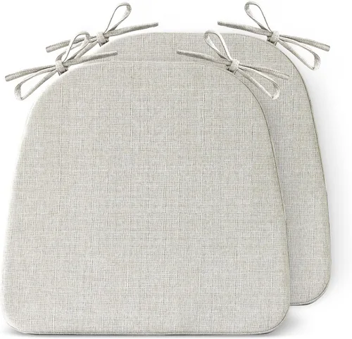 IASEAHK Juego de 2 cojines para sillas de comedor, almohadillas antideslizantes para sillas de cocina, 17 x 16 x 2 pulgadas, cojines de asiento en