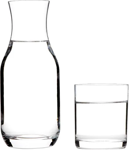 Miniatura 5 de Lily's Home Jarra de agua de noche para mesita de noche con vaso de cristal, uso en dormitorio, baño o cocina, usar la taza como tapa, 16 onzas