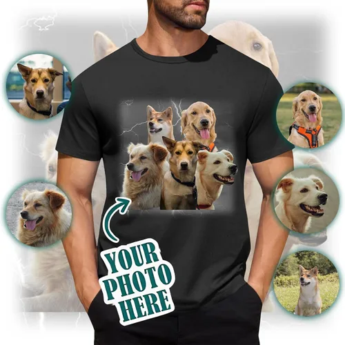 Miniatura 4 de Camisetas personalizadas para hombre, camiseta personalizada con fotos, imagen de mascota, camiseta unisex, diseña tu propio regalo divertido