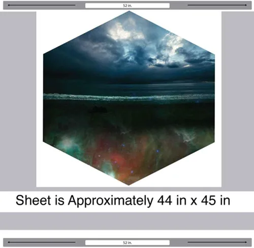 Miniatura 2 de Intergaláctico Oceánico geométrico Escena – Mural para pared calcomanía decorativo para pared por chromantics