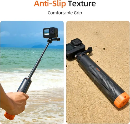 Miniatura 6 de TELESIN 4 en 1 Palo de Selfie Flotante Agarre de Mano Trípode Impermeable Extensible Monopié para GoPro Hero 13, 12, 11, 10, 9, 8, DJI OSMO Action 6