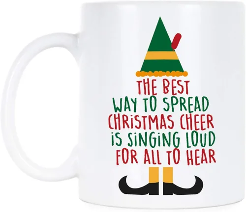 We Got Good Taza con texto en inglés "The Best Way to Spread Christmas Cheer Singing Loud For All To Hear"