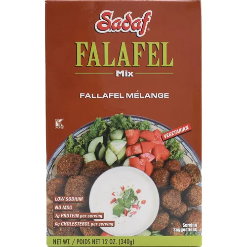 Sadaf Falafel Mix – Mezcla de Falafel Mediterráneo – Plato clásico de Oriente Medio – Falafel vegetariano – Sin MSG – Sin conservantes artificiales