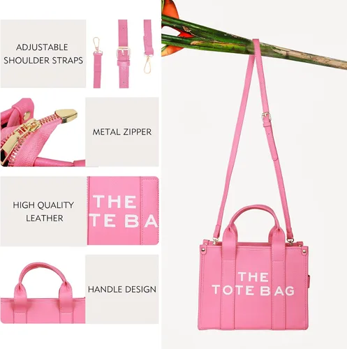 Miniatura 5 de Bolso de mano para mujer, bolso de mano de cuero a la moda, pequeño bolso cruzado personalizado con asa superior para el trabajo y viajes