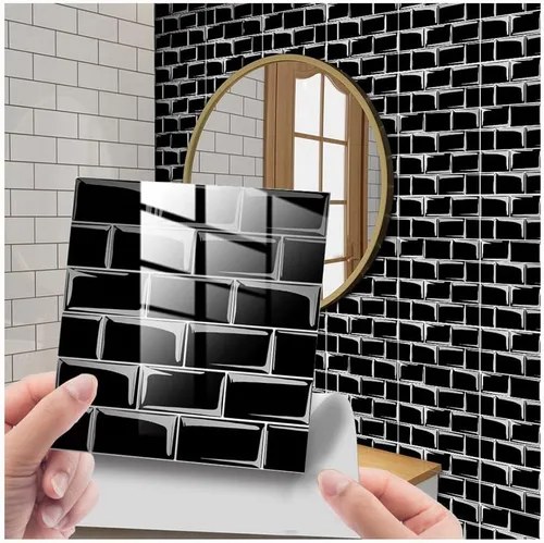 Adhesivos para azulejos de despegar y pegar, calcomanías para azulejos de mosaico, azulejos de pared de mosaico, azulejos de cocina, baño, 10 hojas