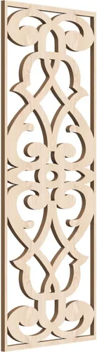 Miniatura 119 de 9 3/8"W x 24 3/8"H x 1/4"T Bellaire Decorativos Paneles de pared de madera calado, abedul