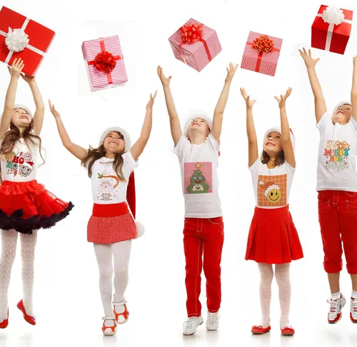 Miniatura 7 de Honoson 36 hojas de transferencia de Navidad para planchar, transferencia DTF listas para prensar, divertidos apliques de vinilo de transferencia